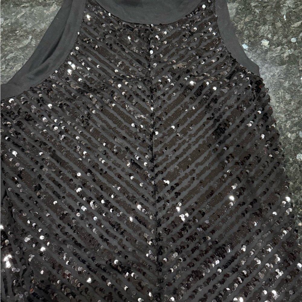NWT Black Sequin Sleeveless Top - NYE, Holiday Parties